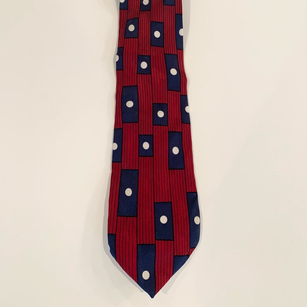 John Henry | Vintage Tie | 100% Silk | Red Tie